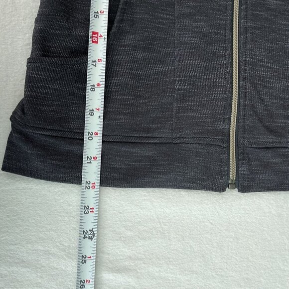 Athleta Womens Full-Zip Jacket Mock Neck Cotton Blend Heather‎ Gray Size Medium - Picture 10 of 10